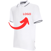 White Line Men Personalized Polo with LOGO